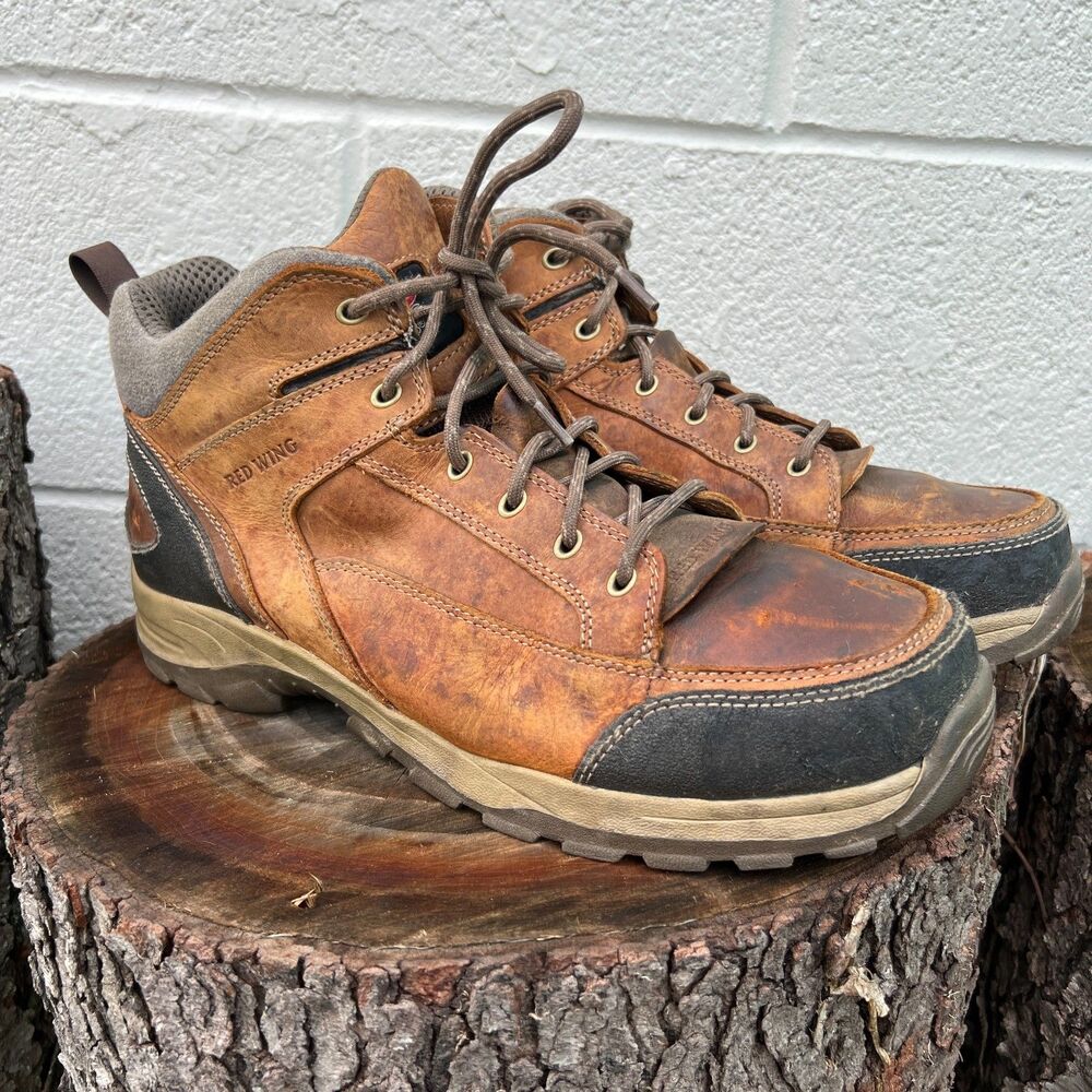 Red Wing TruHiker Safety Toe Boots Mens 11.5 Brown Leather Casual Work 6692